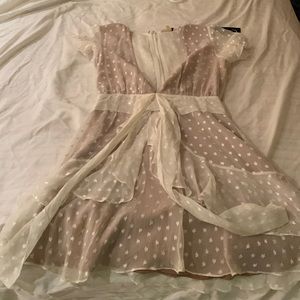 For Love and Lemons sheer star ruffle dress